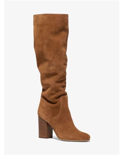 michael michael kors leigh suede boot|michael kors knee high boots.